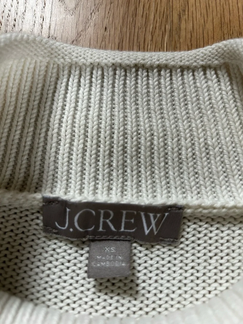 J.CREW heritage rollneck sweater stripe cream blue coastal viral prep size XS